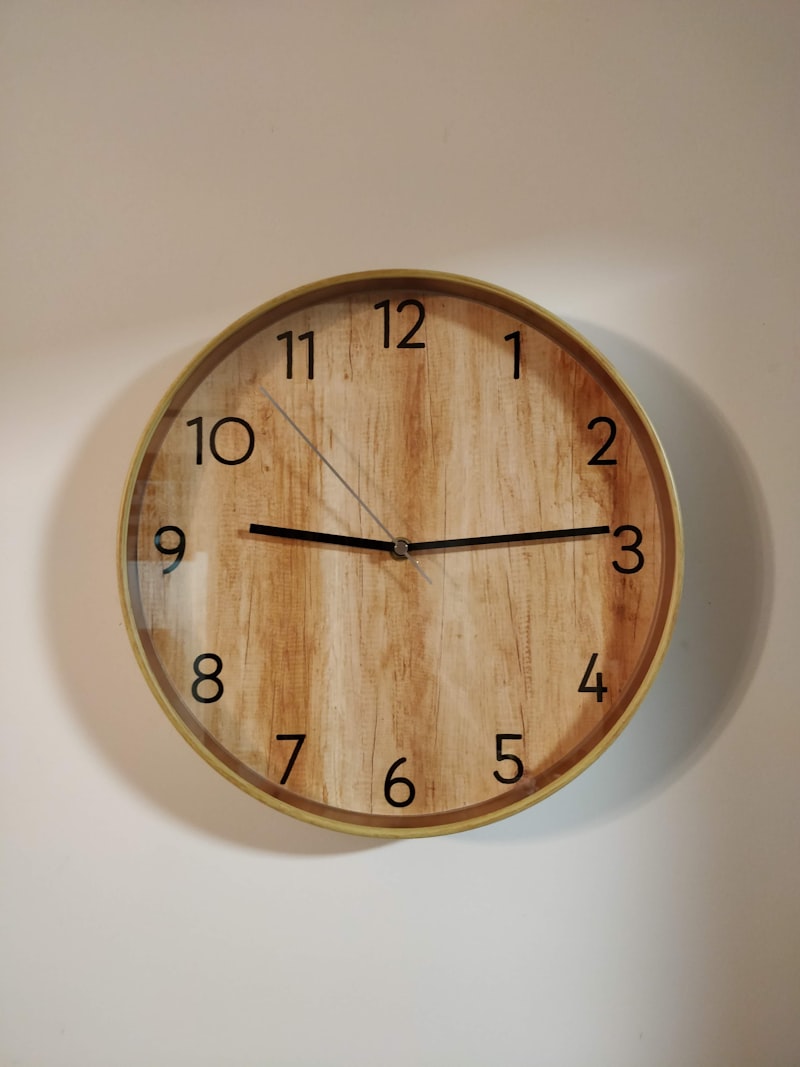 Wood & Resin Wall Clock
