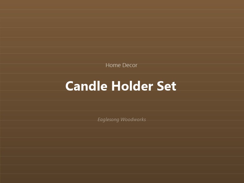 Wooden Candle Holder Set